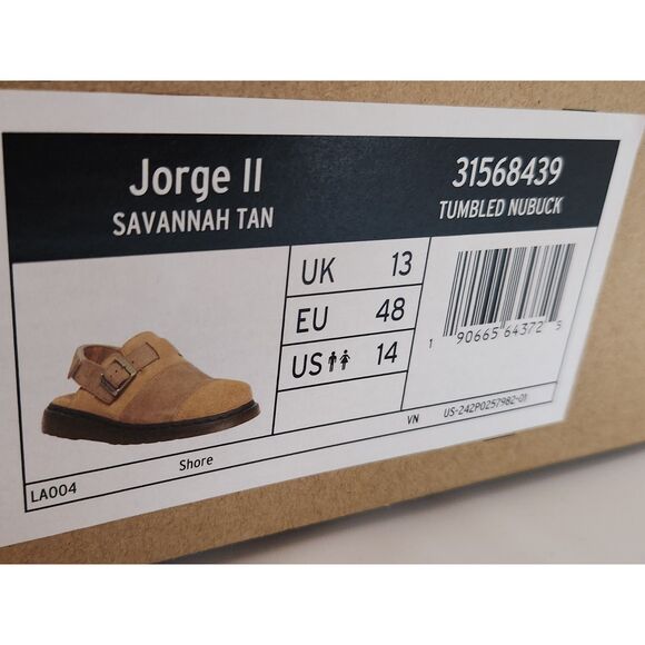Dr. Martens Jorge II Men’s 14 Savannah Tan Tumbled Nubuck Slip‑On main image 6